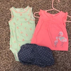 Carter’s flamingo set